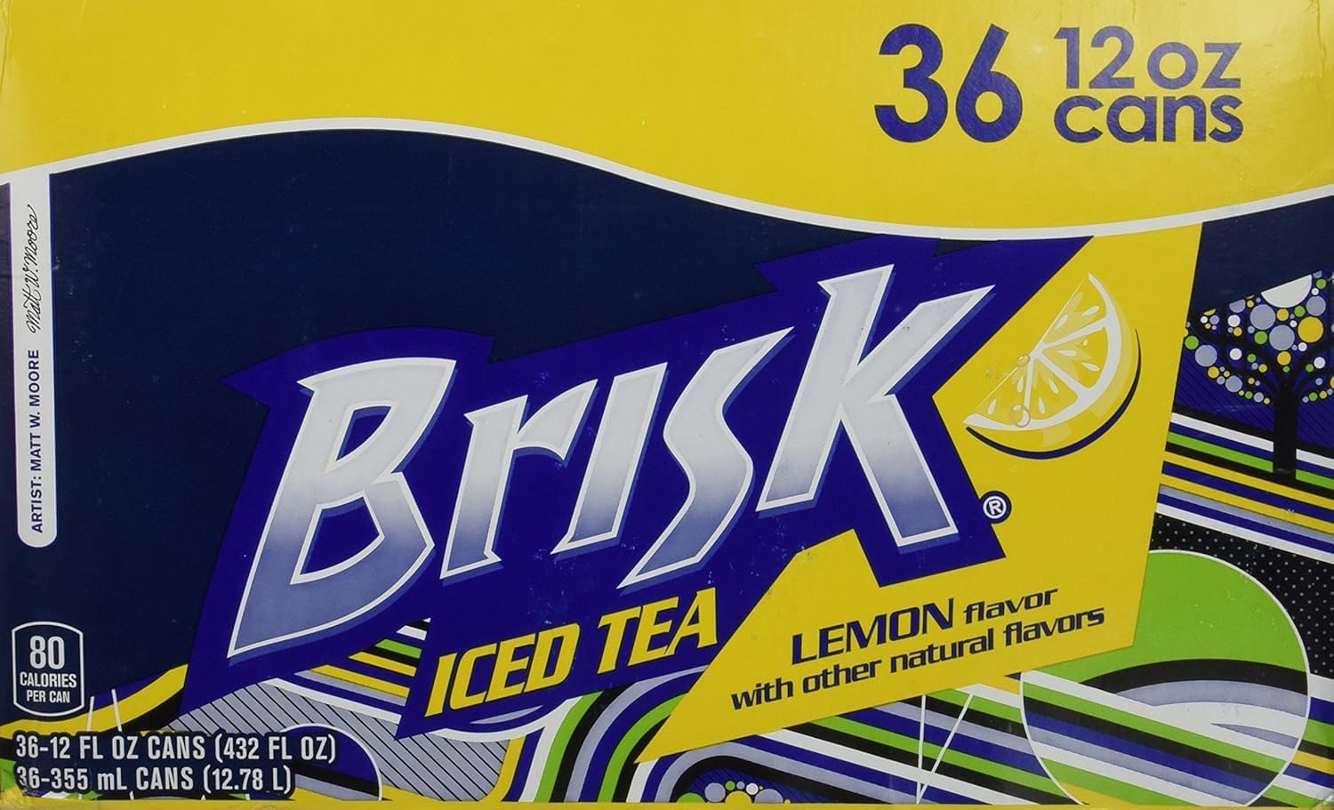 Amazon.com: Lipton Brisk Lemon Iced Tea Cans, 12 Fluid Ounce (Pack